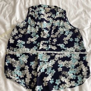 LOFT floral blouse size L